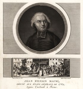 Jean-Sylvain Mauri eller Jean-Sifrein Maury (1746-1817), fransk kardinal, erkebiskop og biskop av Montefiascone av Unbekannt