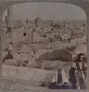 Jerusalem fra skolen over moskeen, viser Tower of Antonio, c1900 av Unbekannt
