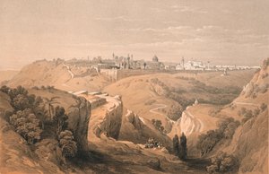 Jerusalem fra veien som fører til Betania, 1855. av Unbekannt