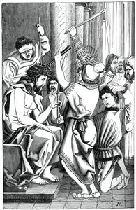 Jesus kronet med torner, 1870 av Unbekannt