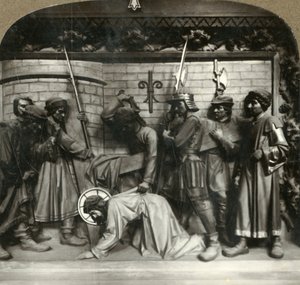 Jesus faller for andre gang under vekten av korset, ca 1920-tallet. av Unbekannt