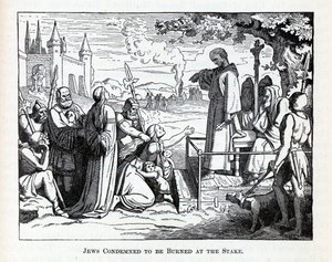 Jøder dømt til å bli brent på bålet, 1882 av Unbekannt