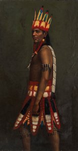 Jivaro Indian, ca. 1890-1892. av Unbekannt