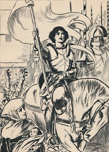 Joan i sjefen for hæren, c1907 av Unbekannt