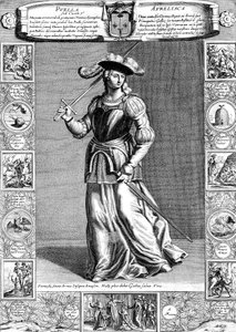 Joan of Arc, Maid of Orleans, fransk patriot og martyr fra 1400-tallet, 1700-tallet av Unbekannt
