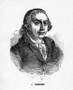 Johann Gottfried von Herder , tysk poet, kritiker, teolog og filosof, 1800-tallet av Unbekannt