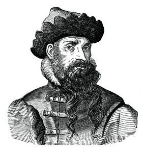 Johann Gutenberg, tysk metallarbeider og oppfinner, 1500-tallet, 1870 av Unbekannt