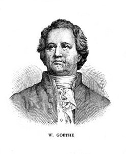 Johann Wolfgang von Goethe , tysk poet, dramatiker og vitenskapsmann, 1800-tallet av Unbekannt