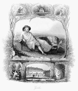 Johann Wolfgang von Goethe , tysk poet, dramatiker og vitenskapsmann, c1860 av Unbekannt