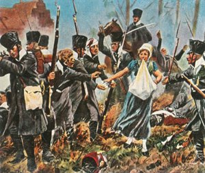 Johanna Stegen under kampene i Lüneburg, 2. april 1813, 1936. av Unbekannt