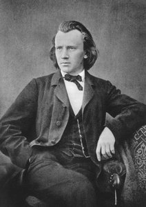 Johannes Brahms 1833-1897, tysk komponist og pianist, c1866 av Unbekannt