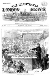 John Tyndall foreleser om elektromagnetisme ved Royal Institution, London. mai 1870 av Unbekannt