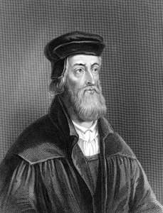 John Wycliffe, engelsk religiøs reformator fra 1300-tallet, 1882 av Unbekannt