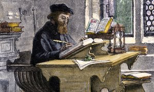 John Wycliffe på jobb, 1800-tallet av Unbekannt