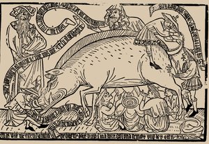 Judensau-jødene sår, ca 1470. av Unbekannt