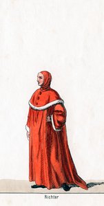 Dommer, kostymedesign for Shakespeares skuespill, Henry VIII, 1800-tallet av Unbekannt
