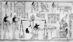 De dødes dom, fra tempelet til Deir-el-Bahari, Egypt, c1025 f.Kr. 1936 av Unbekannt