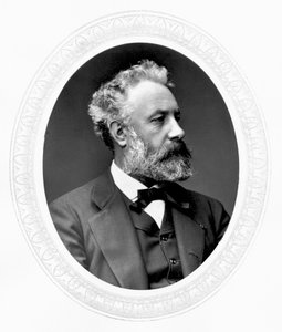 Jules Verne , fransk eventyr- og science fiction-forfatter, c1880 av Unbekannt