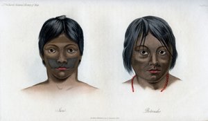 Juri og Botocudos, fra Brasilio-Guarani-nasjonen, 1848 av Unbekannt