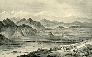 Kabul, ser nordover fra bakken over den britiske leiren ved Beni Hissar, 8. oktober 1879, 1901. av Unbekannt