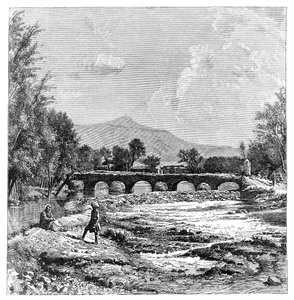 Kabul-elven, Afghanistan, 1895 av Unbekannt