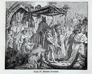 Karl IV går inn i Avignon, 1882 av Unbekannt