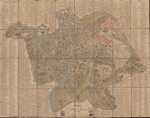 Kart fra Nasjonalbibliotekets kartsamling. Kartet er gitt ut i Roma (1852) og viser Roma av Unbekannt