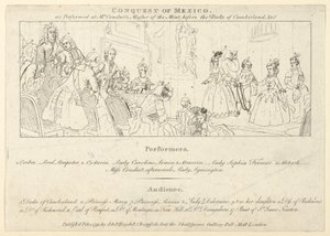 Nøkkel med liste over utøvere til: Den indiske keiseren, eller, erobringen av Mexico..., 1. februar 1791. av Unbekannt