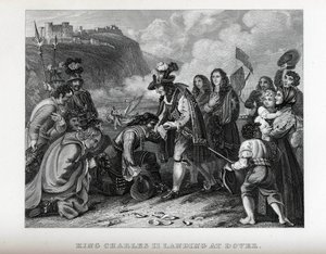 Kong Charles II lander i Dover, 1882 av Unbekannt