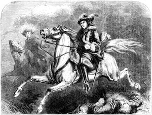 Kong George II i slaget ved Dettingen, 1743 av Unbekannt