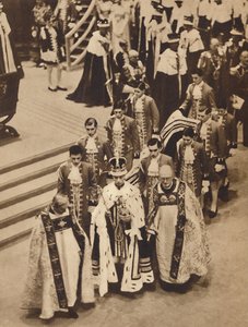 Kong George VI forlater klosteret 12. mai 1937 av Unbekannt