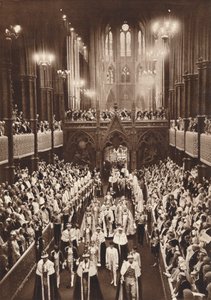 Kong George VIs kroningsprosesjon, Westminster Abbey, 1937 av Unbekannt