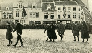 Kong George V i Furnes, Belgia, første verdenskrig, 4. desember 1914, 1920. av Unbekannt