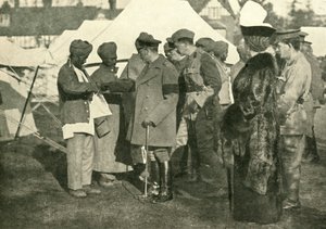 King George og Queen Mary besøker sårede soldater, første verdenskrig, 1915, c1920. av Unbekannt