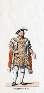 Kong Henry VIII av England, kostymedesign for Shakespeares skuespill, Henry VIII, 1800-tallet av Unbekannt