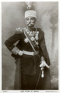 Kong Peter I av Serbia, c1903-c1918 av Unbekannt
