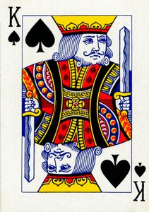 King of Spades fra en kortstokk med Goodall & Son Ltd.-spillekort, c1940 av Unbekannt