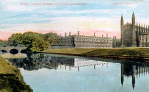Kings College, Kings College Chapel og Clare College, Cambridge, tidlig på 1900-tallet av Unbekannt
