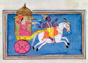 Krishna, hinduistisk guddom, en avatar av Vishnu, 1600-tallet av Unbekannt