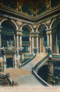 LOpéra Garnier - trappen, Paris, c1920 av Unbekannt