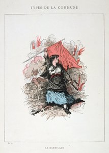 Barrikaden, Paris kommune, 1871 av Unbekannt