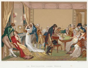 Mine damer og herrer som spiller La Bouillotte, Frankrike, c1804-1814 av Unbekannt