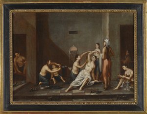 Damer i Hammam, 1741 av Unbekannt