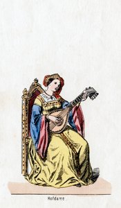 Dame-i-vente, kostymedesign for Shakespeares skuespill, Henry VIII, 1800-tallet av Unbekannt