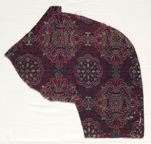 Lampas-fragment med bladmedaljonger, 1300-1499. av Unbekannt
