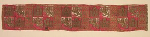 Lampas med heraldikk fra Castilla og León, fra en kongelig kristen kappe, 1200-1325. av Unbekannt