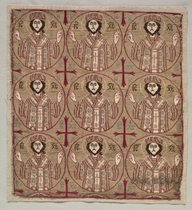 Lampas med rundinger av bildet av Kristus i velsignende positur, 1550-1650. av Unbekannt