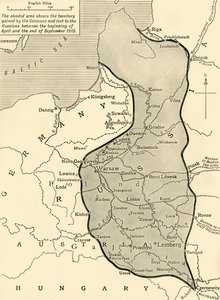 Land tatt av Tyskland fra Russland, første verdenskrig, 1915, c1920. av Unbekannt