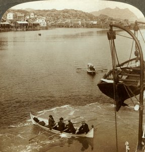 Landing fra en dampbåt i arktisk land, Svolvær, Lofoten, N. Norge, c1905. av Unbekannt