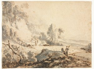 Landskap, 1700-tallet. av Unbekannt